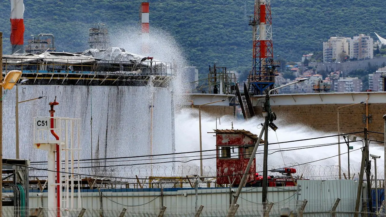 Fire seen near Israeli oil refinery after Iranian missile attack